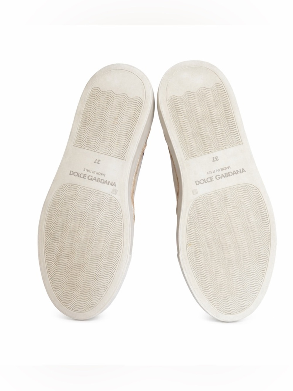 Dolce & Gabbana Floral Espadrilles Cream Purple IT 37 Slip-On Canvas Italy - Picture 5 of 7